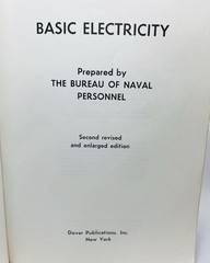 Basic Electricity Paperback U. S. Navy Bureau of Naval Personnel 1970 Paperback
