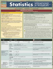 Statistics Equations & Answers (Quickstudy: Academic) – Pamphlet – VERY GOOD