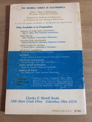 Physics of Solid State Electronics John N Shive 1966 Bell Labs Merrill Series