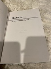 Saxon Math 54: An Incremental Development – Hardcover By Stephen Hake -VERY GOOD