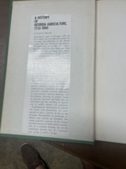 A History of Georgia Agriculture 1732-1860 By James C. Bonner 1964 Hardcover