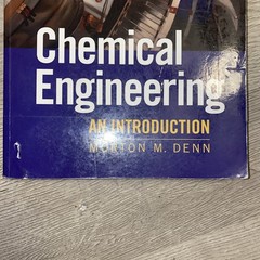 Chemical Engineering An Introduction Morton M Denn Cambridge Series PB Textbook