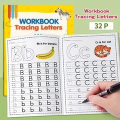32-Page Children’s Writing Practice Book for Preschoolers Ages 6-12, Pen