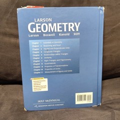 Holt McDougal Larson Geometry Common Core Edition 2012 Hardcover Textbook – Used