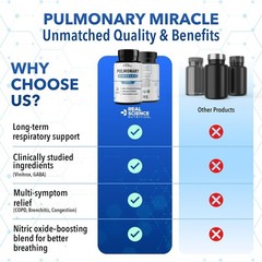 Natural COPD Support – 60 Non-GMO Capsules for Shortness of Breath Relief