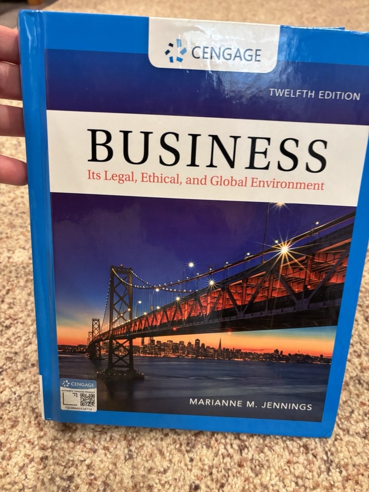 Business: Its Legal, Ethical, and Global Environment by Marianne Jennings: Used