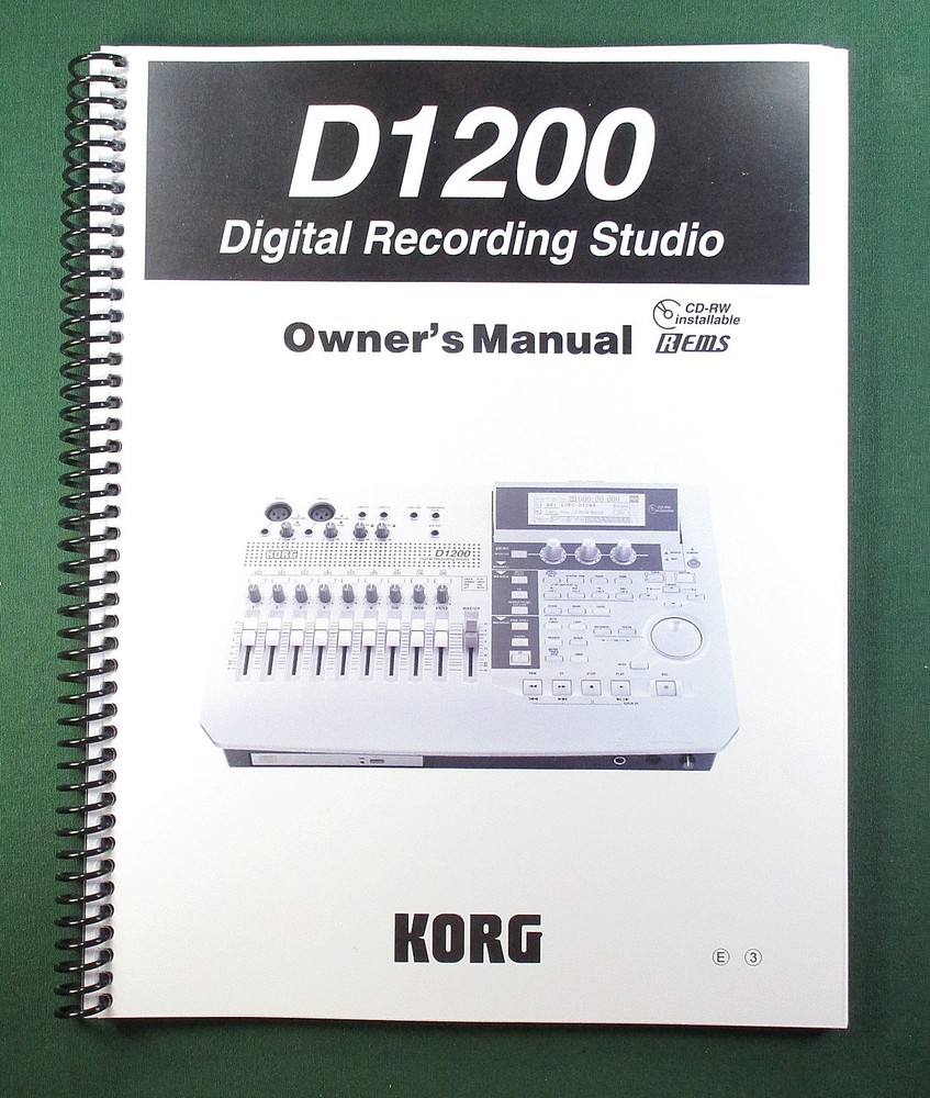 Korg D1200 Instruction Manual: 163 Pages & Protective Covers!