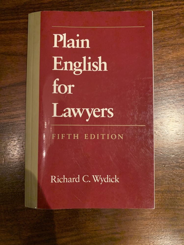 Plain English for Lawyers (5th Ed.) by Richard C. Wydick – BRAND NEW