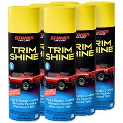 Trim Shine Restorer for Cars – Black Plastic Protectant Coating – 12 oz 6 Pack