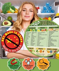 Magnetic 8.5×11 FODMAP Food Guide – IBS-Friendly Diet Poster & Chart, Safe Foo