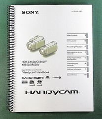 Sony HDR-CX550 / XR550 Instruction Manual: 127 Pages & Protective Covers!