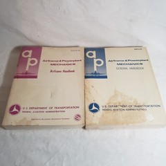 1976 Pair Airframe and Powerplant Mechanics Handbooks EA-AC 65-9A 65-15A