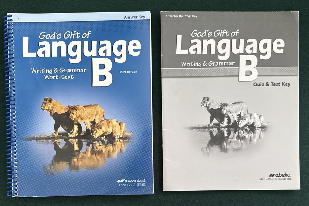 Abeka Language B Writing Grammar Work-text Key & Teacher Quiz Test Key Grade 5