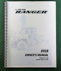 2019 Polaris Ranger XP 900 Owner’s Manual: Full Color & Protective Covers!