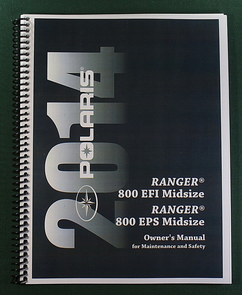 2014 Polaris Ranger 800 EFI Midsize Owner’s Manual: 107 Pages & Clear Covers!