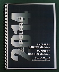 2014 Polaris Ranger 800 EFI Midsize Owner’s Manual: 107 Pages & Clear Covers!