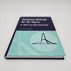 Statistical Methods for Six Sigma Joglekar R&D Manufacturing Wiley HC LIKE NEW