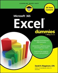 Microsoft 365 Excel For Dummies by Ringstrom PAPERBACK 9781394317103