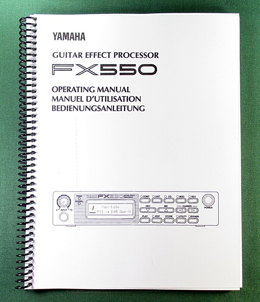 Yamaha FX550 Instruction Manual: 50 Pages & Protective Covers!
