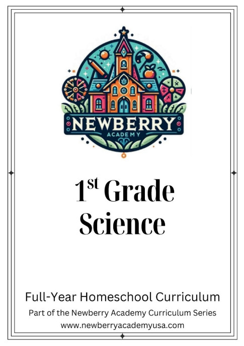 1st Grade Science Full year Lessons Workbook First Grade science homeschool set