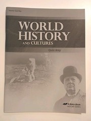 A Beka World History And Cultures Quiz Key Homeschool Curriculum 3E Book Abeka
