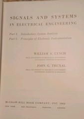 Signals and Systems in Electrical Engineering 1962 McGrawHill – Lynch and Truxal