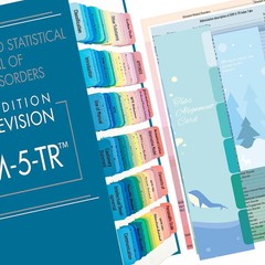 DSM-5-TR Index Tabs: 112 Laminated Color-Coded Tabs with Alignment Guide