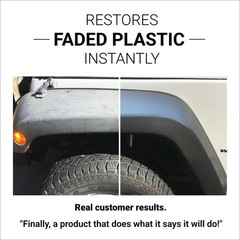 CAR GUYS Plastic Restorer | Bring Plastic, Rubber, 8oz w/ Applicator, Grey