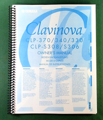 Yamaha CLP-370 CLP-340 CLP-330 Instruction Manual: 108 Pages & Protective Covers