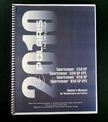 2010 Polaris Sportsman 550 XP EPS ATV Owner’s Manual: 148 Pages & Clear Covers!