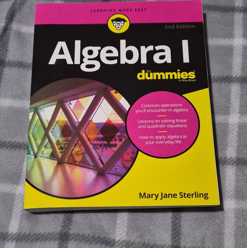 Algebra I For Dummies 2nd Edition Paperback Mary Jane Sterling 2010 Beginner
