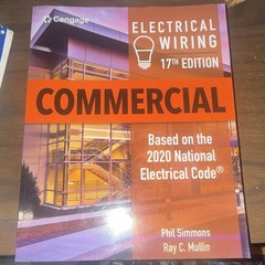 Cengage Electrical Wiring Commercial 17th Ed NEC 2020 Paperback Simmons Mullin