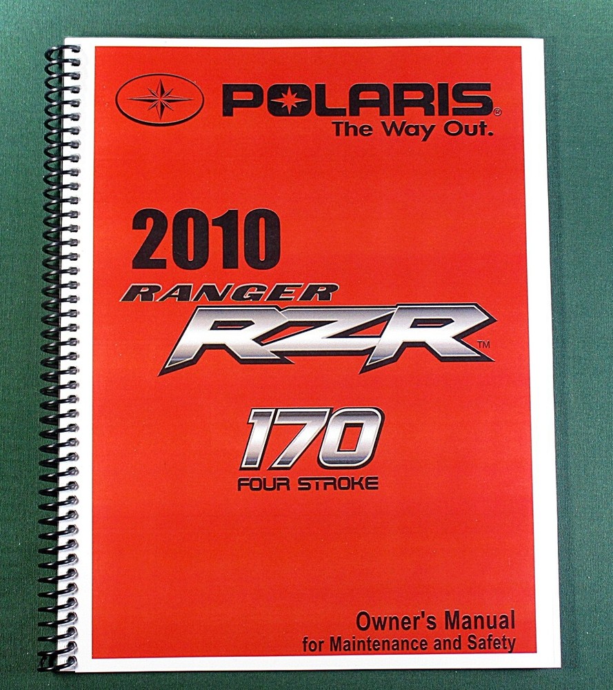 2010 Polaris Ranger RZR 170 Owner’s Manual: 114 Pages & Protective Covers!