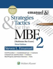 Bar Review Ser.: Strategies and Tactics for the MBE II by Steven L. Emanuel…