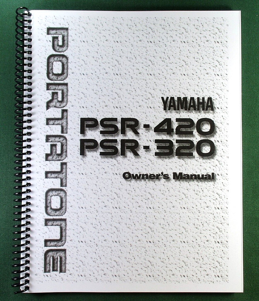 Yamaha PSR-420 PSR-320 Instruction Manual: 73 Pages & Protective Covers!