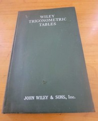 Vintage Wiley Trigonometric Tables John Wiley Sons Hardcover Math Reference Book