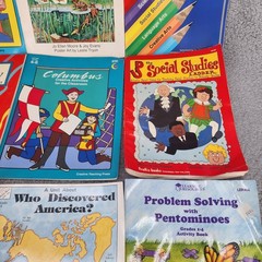 Vtg Mixed Lot of 9 Books Children Homeschool Learning Resources Activity