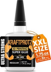 KRAFTPROTZ 3D Printer Super Glue Thin 1.76 oz XXL Fast Drying Adhesive for Model