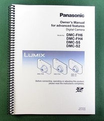 Panasonic Lumix DMC-FH6 DMC-FH4 Advanced Owner’s Manual 101 Pages & Clear Covers