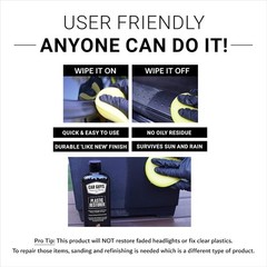 8 Oz Foam Applicator Plastic Restorer – User-Friendly & Safe for Car Detailing