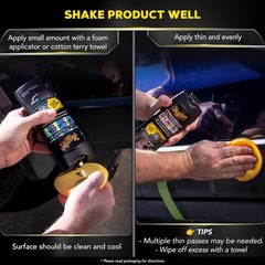 Premium Black Plastic Restorer for Vinyl and Rubber Trim, 12 Oz