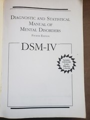 Diagnostic and Statistical Manual of Mental Disorders : DSM-IV .Preowned.