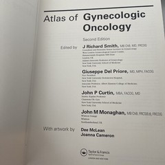 Atlas of Gyneocologic Oncology by Giuseppe del Priore (2005, Hardcover)