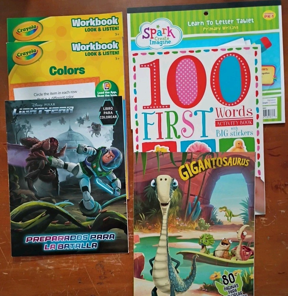 Colors and Shapes Workbooks (Crayola): Lot of 6 Preschool Activity Books 3+