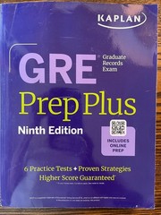 Kaplan Test Prep Ser.: GRE Prep Plus, Ninth Edition 2026 Includes 6 Practice :VG