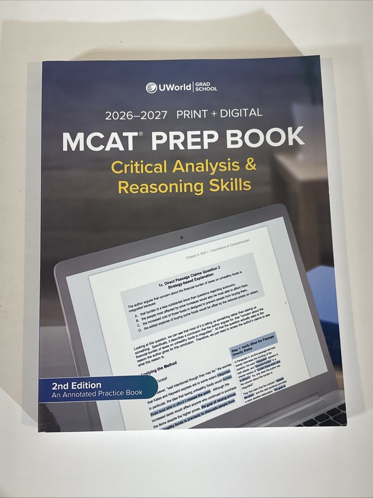 UWorld MCAT Prep Book 2026-2027 Critical Analysis & Reasoning Skills 2nd Edition