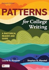 PATTERNS FOR COLLEGE WRITING: A RHETORICAL READER AND GUIDE BY Stephen Mandell