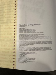 A Beka Book Language Series Teacher Key Vocabulary Spelling Poetry II (4th Ed)