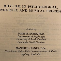 Rhythm in Psychological, Linguistic and Musical Processes by James R. Evans