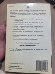 The Concise Oxford Dictionary of Mathematics